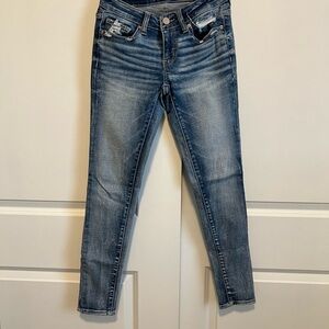 BKE Distressed Blue Skinny Jeans